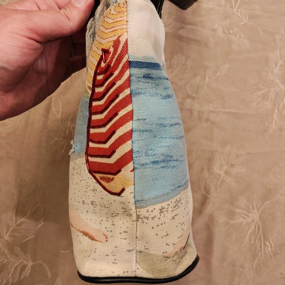 Vintage Beaded Woman on Beach Shoulder Bag, Excellent Used Condition! (EUC) - Picture 6 of 12